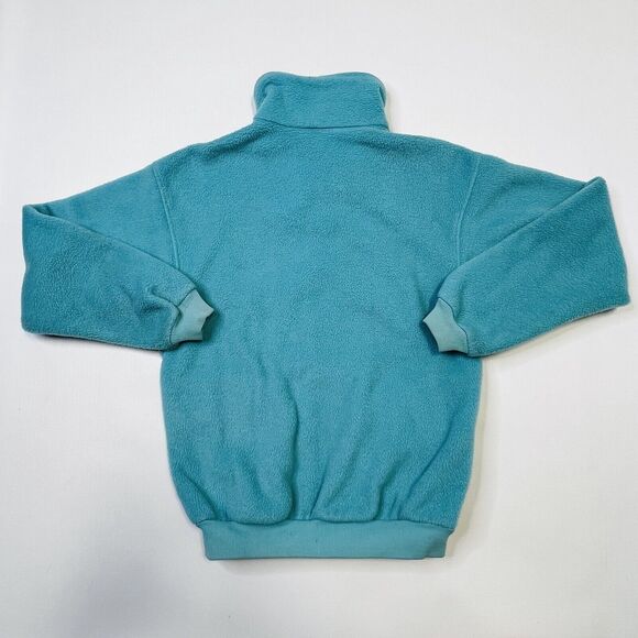 Vintage 1990s Patagonia Fleece Full Zip Jacket 1980s Teal Made In USA Kids 10 - Picture 14 of 16